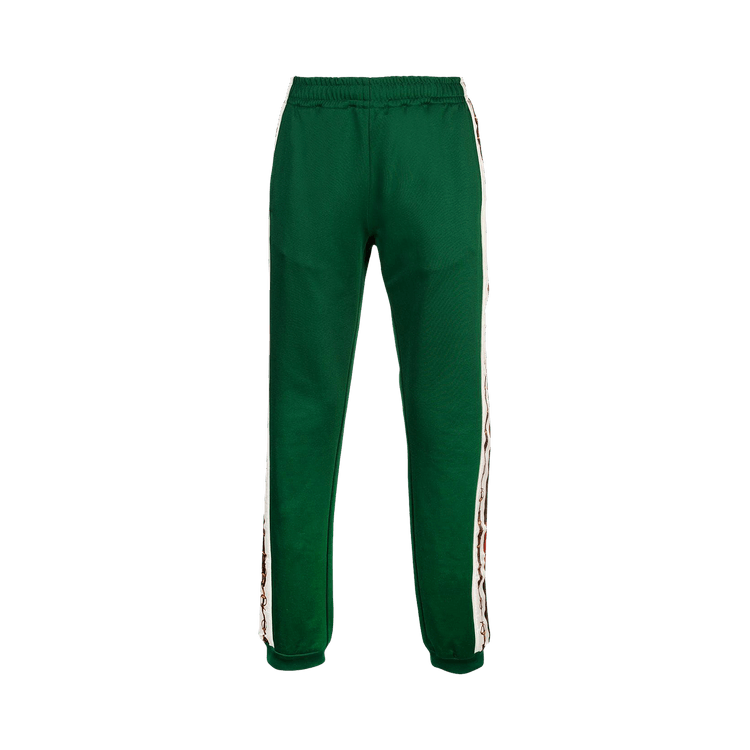 Gucci Printed Side Stripe Track Pant "Green"