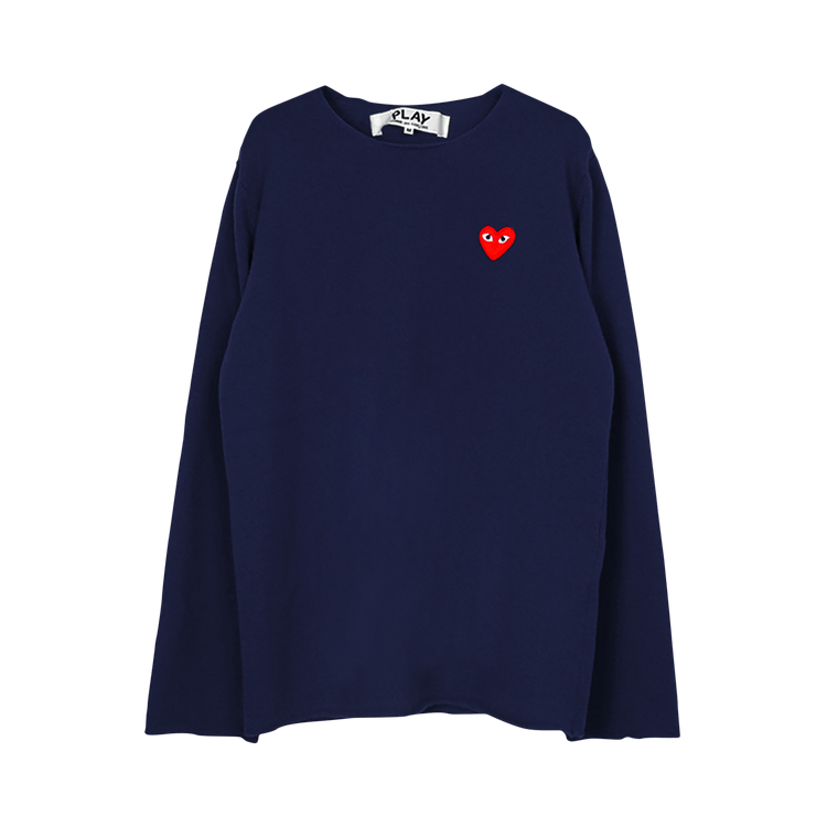 Comme des Garçons PLAY V-Neck Pullover Sweater "Navy"