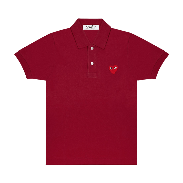 Comme des Garçons PLAY Big Heart Polo "Burgundy"