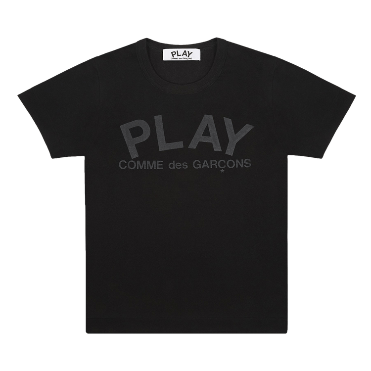 Comme des Garçons PLAY Logo Text T-Shirt "Black"