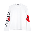 Comme des Garçons PLAY Oversized Heart Long-Sleeve T-Shirt "White"