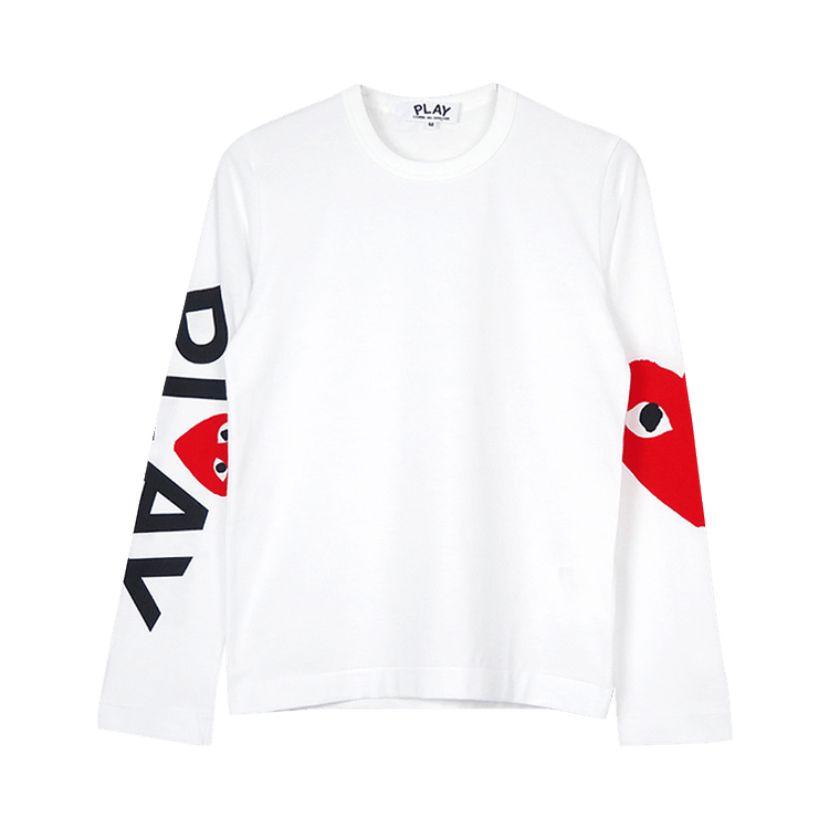 Comme des Garçons PLAY Oversized Heart Long-Sleeve T-Shirt "White"