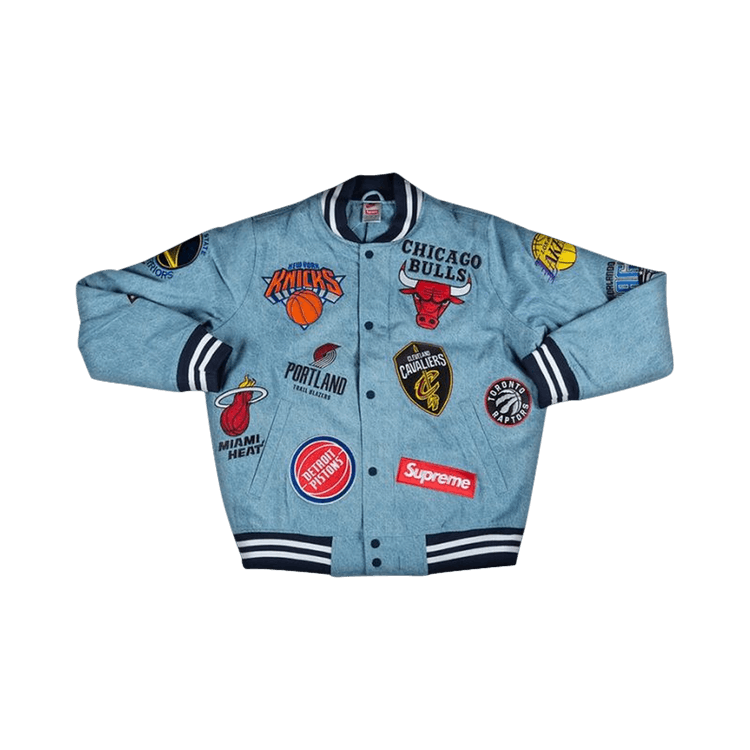 Supreme x Nike x NBA Teams Warm Up Jacket "Denim"