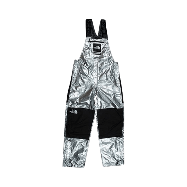 Supreme x The North Face Metallic Bib Pants "Silver"