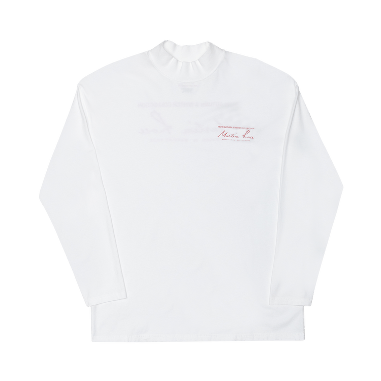 Martine Rose Funnel Neck Logo T-Shirt "White"