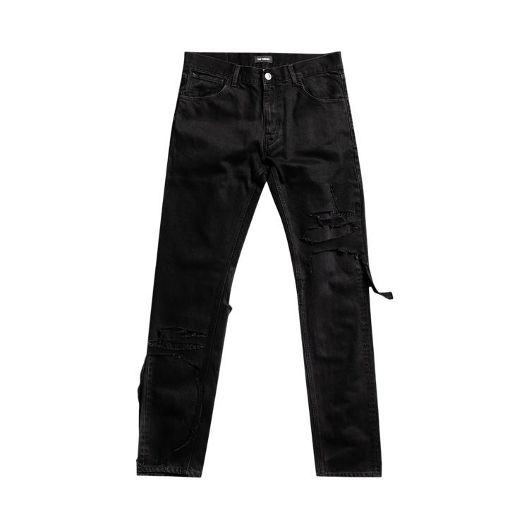 Raf Simons Double Destroyed Denim Jeans "Black"