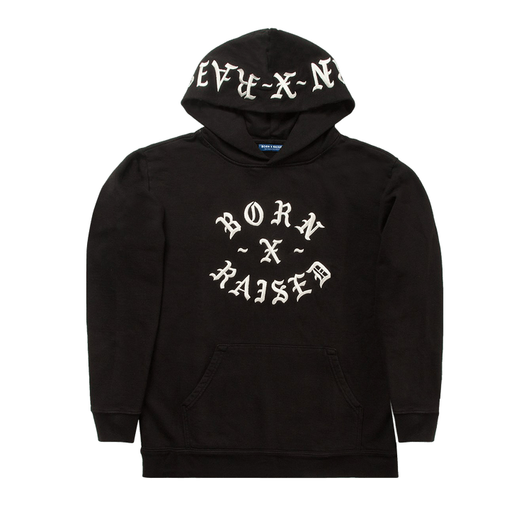 Born x Raised Front Street Long-Sleeve Hoody "Black Cream"