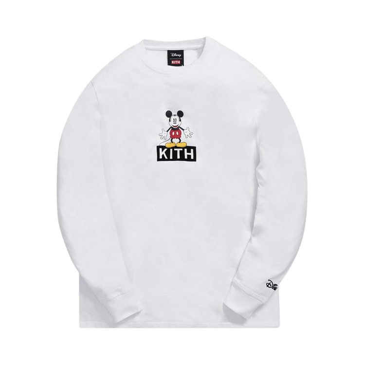 Kith x Disney 30s Mickey Standing Classic Logo Long-Sleeve T-Shirt "White"