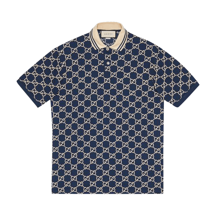 Gucci Short-Sleeve Polo "Dark Blue"