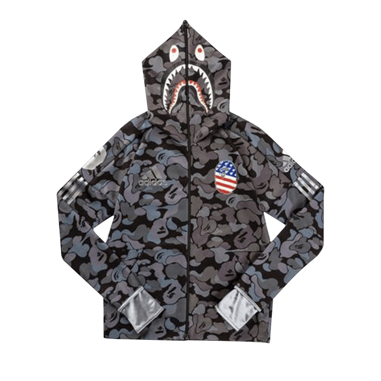BAPE x adidas SB Shark Hoodie "Black"
