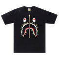 BAPE ABC Gold Zip Shark T-Shirt "Black"