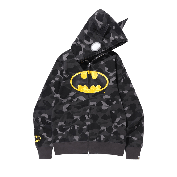 BAPE x DC Batman Color Camo Full Zip Hoodie #1 "Black"