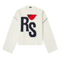 Raf Simons Cropped Oversized RS Crew Knit "Off White"