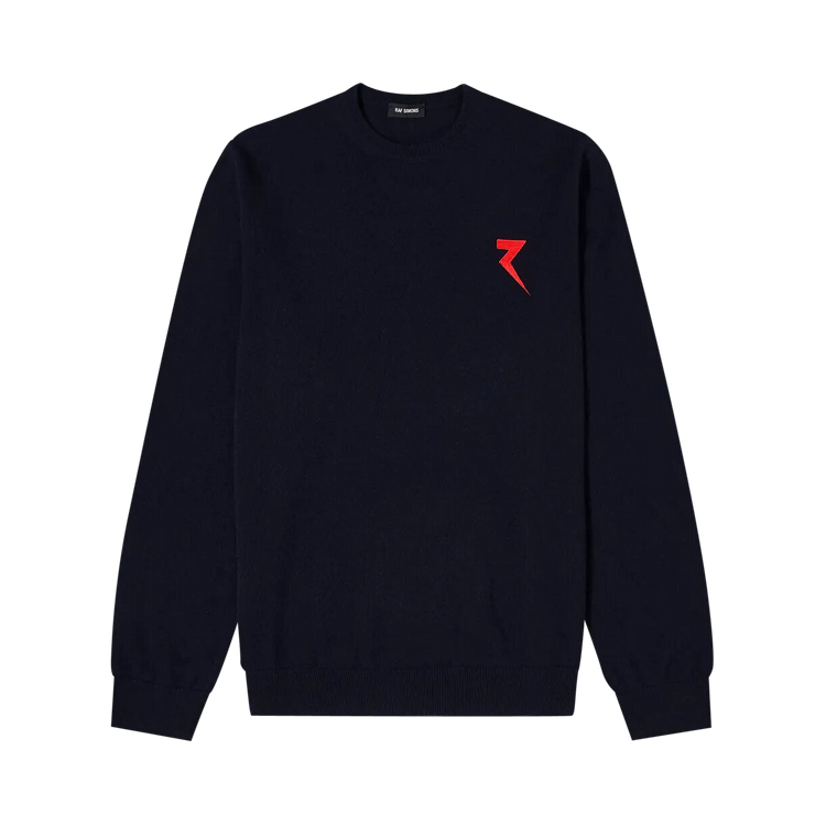 Raf Simons Embroidered Round Neck Knit "Black"