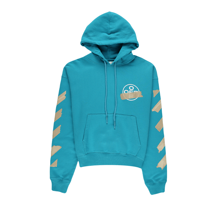 Off-White Tape Arrows Ov Hoodie "Petrol Blue"