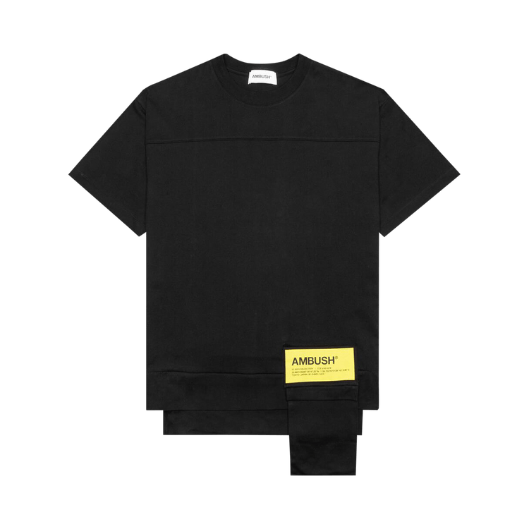 Ambush Waist Pocket T-Shirt "Black/Yellow"