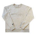 Y-3 Distressed Signature Crew Sweatshirt "Ecru"