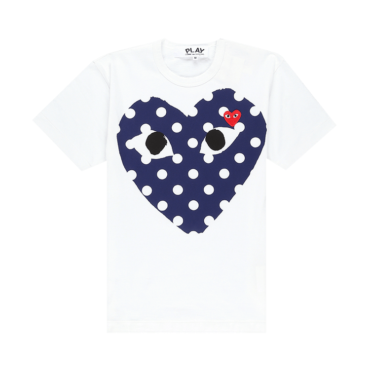 Comme des Garçons PLAY Polka Dot Heart T-Shirt "White"