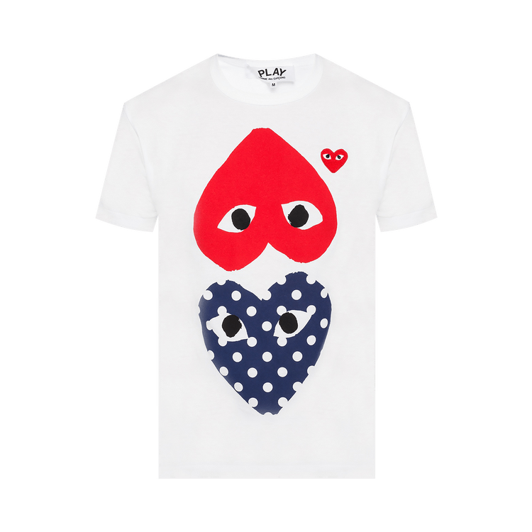 Comme des Garçons PLAY Polka Dot Mix Heart T-Shirt "White"