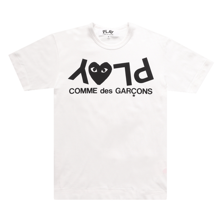 Comme des Garçons PLAY Inverted Text Logo T-Shirt "White"