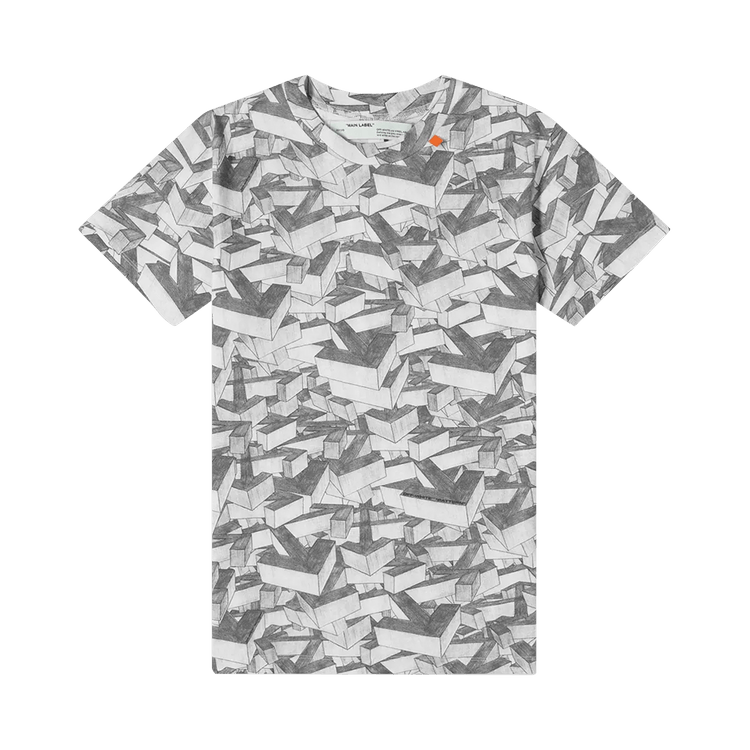 Off-White Arrows Pattern Short-Sleeve Slim Tee "White/Grey"