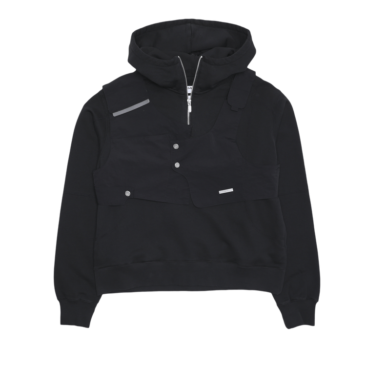 C2H4 Double Layer Intervein Stitch Hoodie "Black"