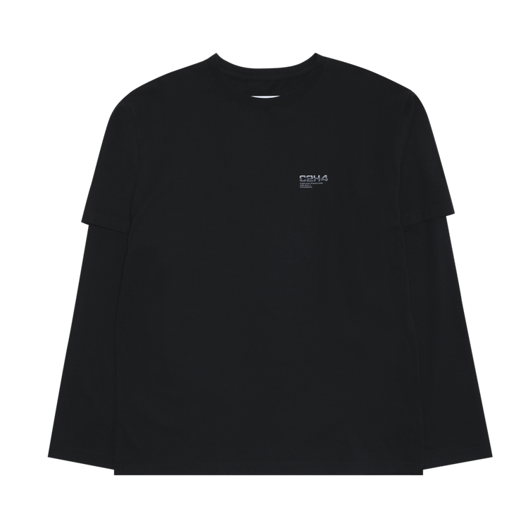 C2H4 Double Layered Long-Sleeve T-shirt "Black"