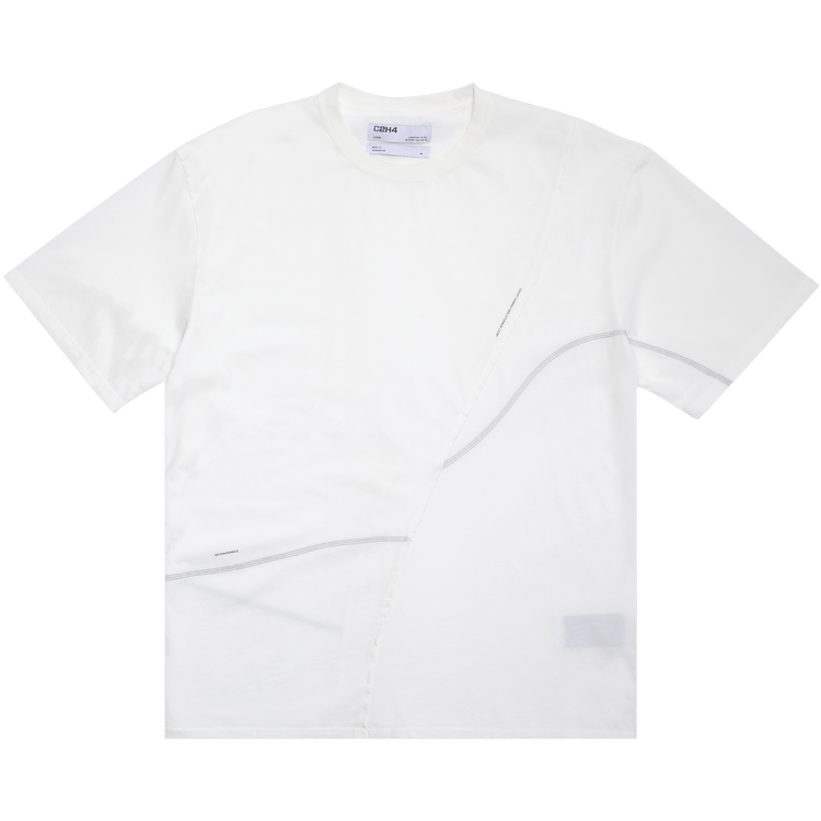 C2H4 Crooked Panelled T-shirt "White"