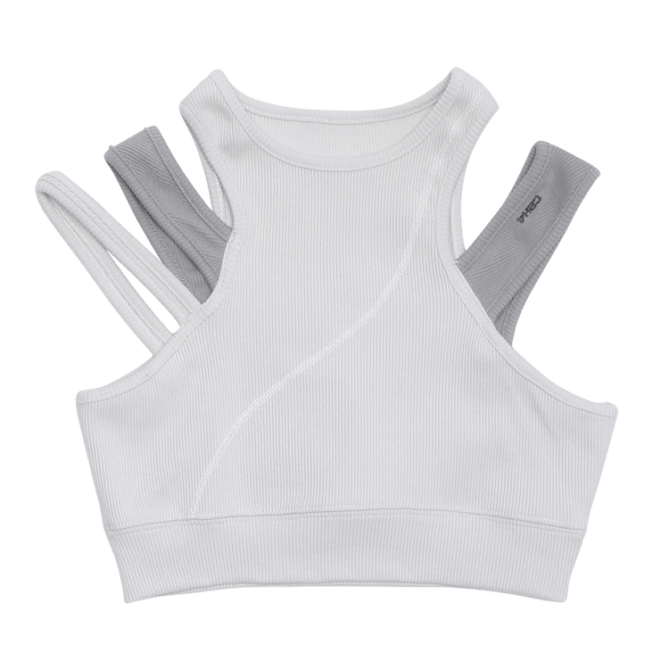 C2H4 Layered Women Sporty Bra "Opal Gray"