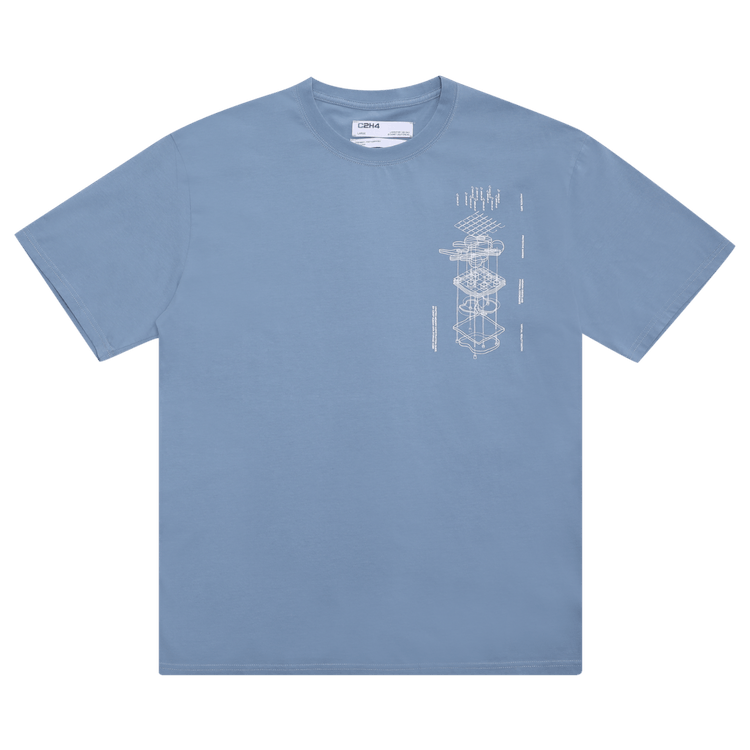 C2H4 Matrix Of Consciousness Printed T-Shirt "Blue"