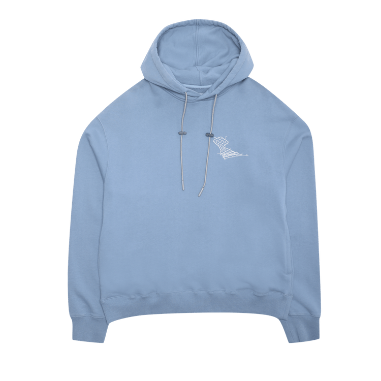 C2H4 Distorted Horizon Coordinate Printed Hoodie "Blue"