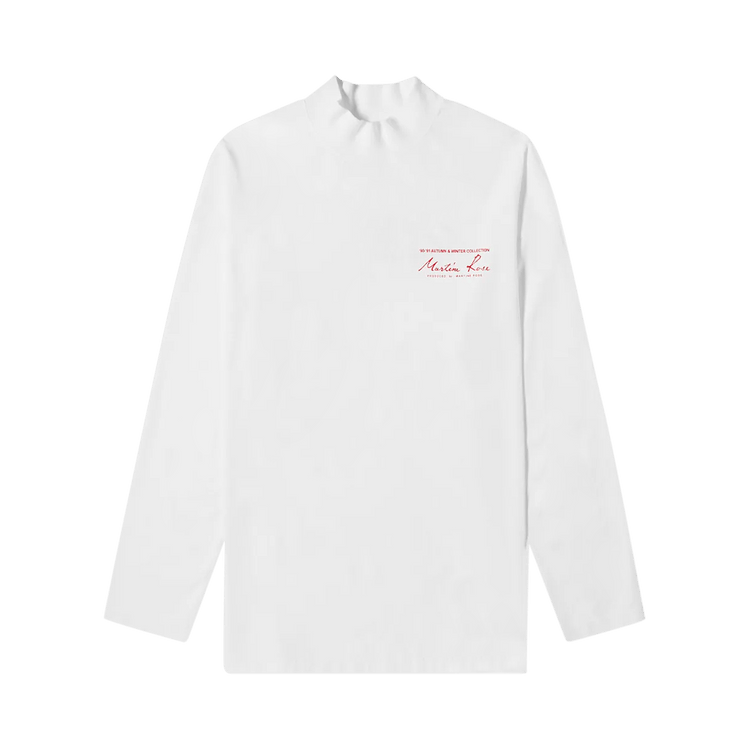Martine Rose Jersey Funnel Neck "White"