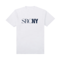 Sporty & Rich SRCNY T-Shirt "White/Navy Print"