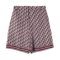 Dior Oblique Twill Shorts "Blue/Red"