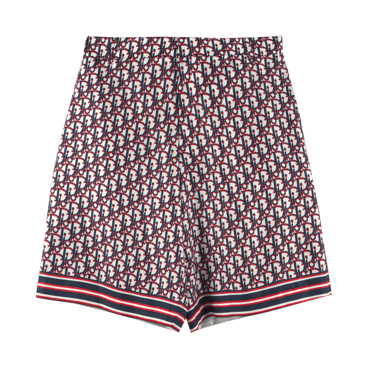 Dior Oblique Twill Shorts "Blue/Red"
