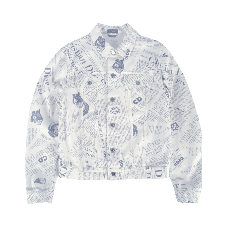 Dior Arsham Newspaper Denim Jacket "White"