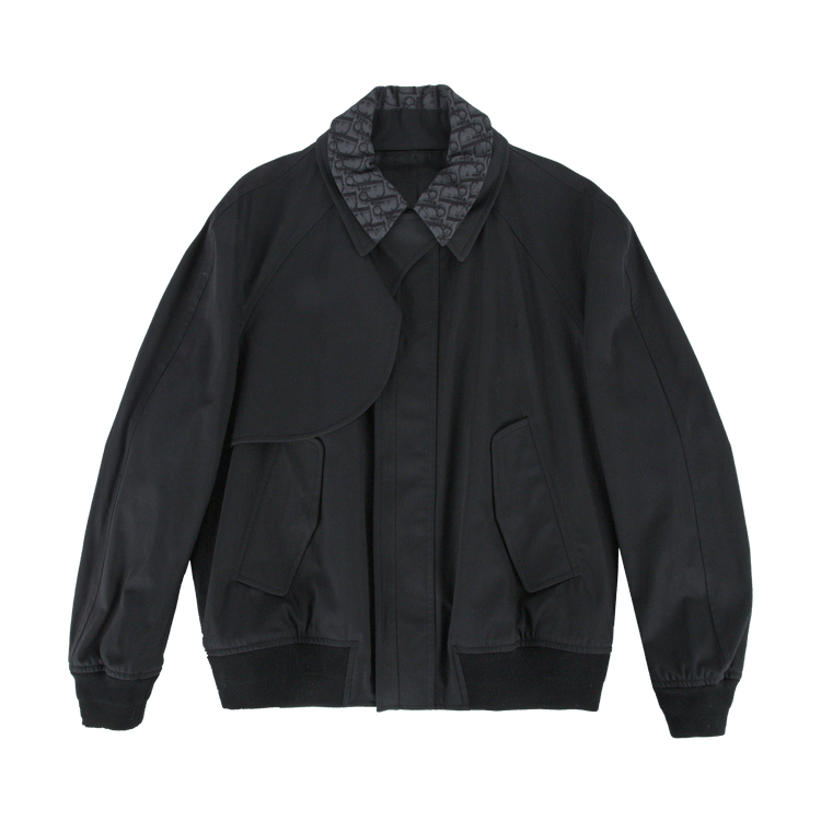 Dior Oblique Collar With Gun Flap Jacket "Black"