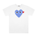 Comme des Garçons Short-Sleeve Play T-Shirt With Blue Heart "Blue/White"