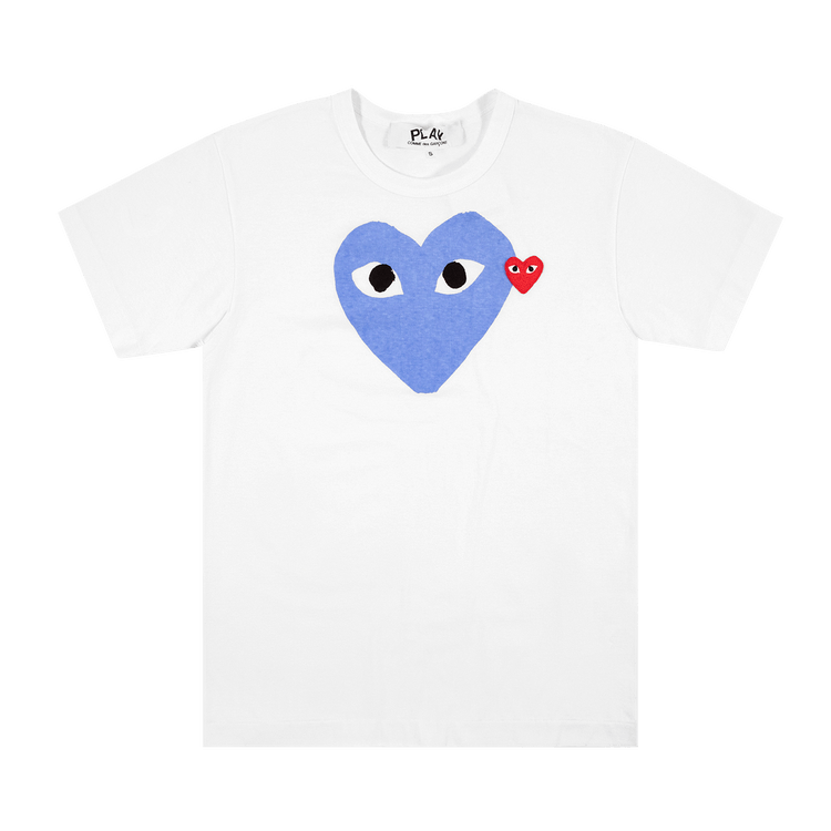 Comme des Garçons Short-Sleeve Play T-Shirt With Blue Heart "Blue/White"