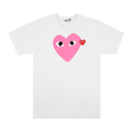 Comme des Garçons Short-Sleeve Play T-Shirt With Pink Heart "Pink/White"
