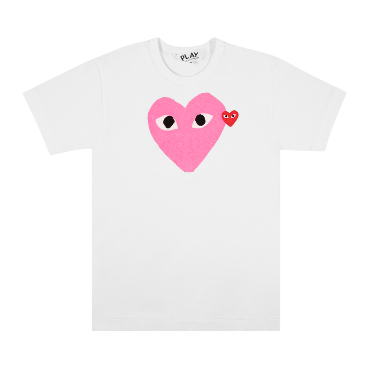Comme des Garçons Short-Sleeve Play T-Shirt With Pink Heart "Pink/White"