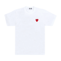 Comme des Garçons Short-Sleeve Play T-Shirt With Red Heart "White"