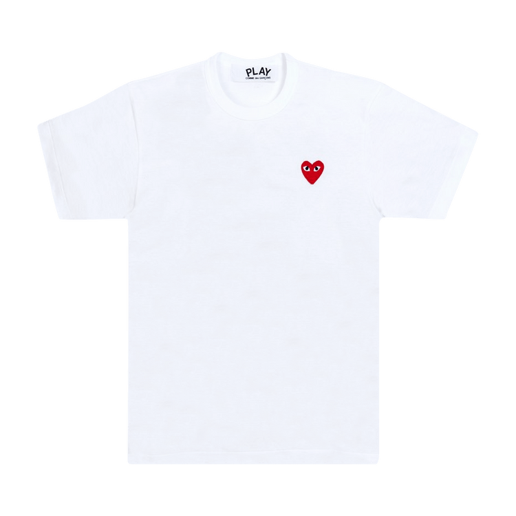 Comme des Garçons Short-Sleeve Play T-Shirt With Red Heart "White"