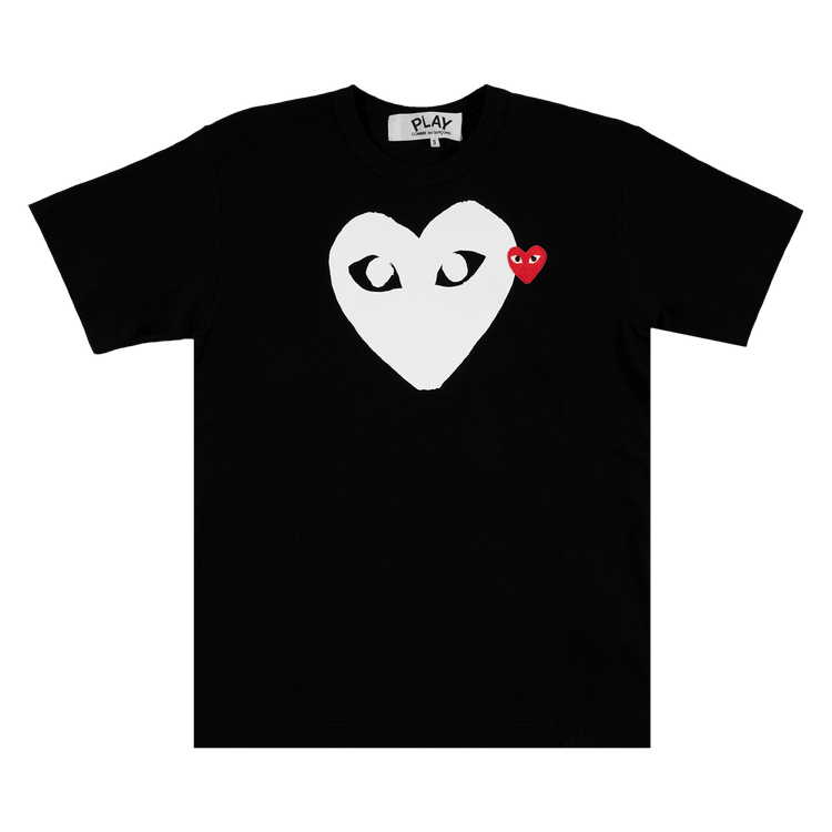 Comme des Garçons Short-Sleeve Play T-Shirt With Red/White Heart "Black"