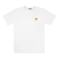 Comme des Garçons Play T-Shirt With Gold Heart "White"