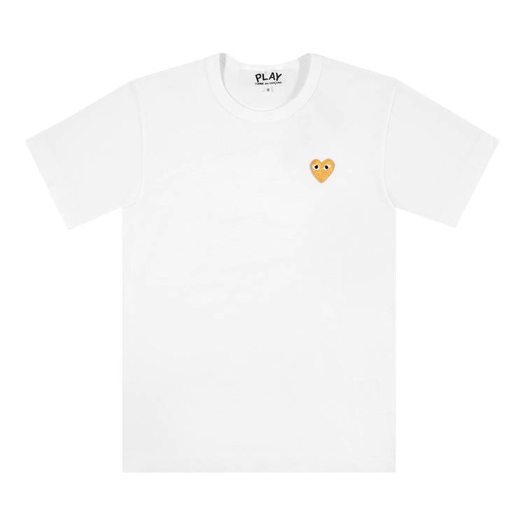 Comme des Garçons Play T-Shirt With Gold Heart "White"