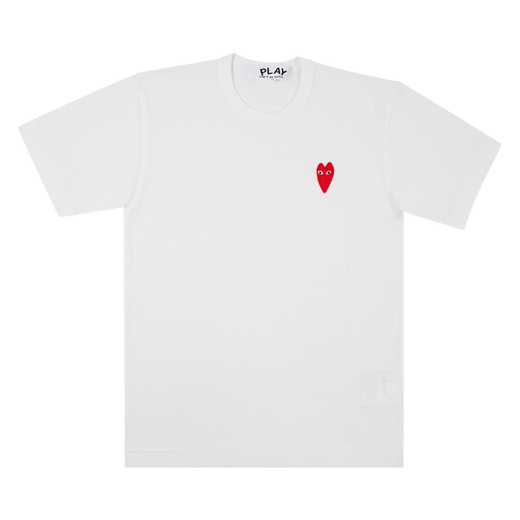 Comme des Garçons Play T-Shirt With Red Heart "White"