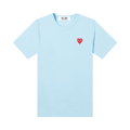 Short-Sleeve T-Shirt With Small Red Heart "Blue"