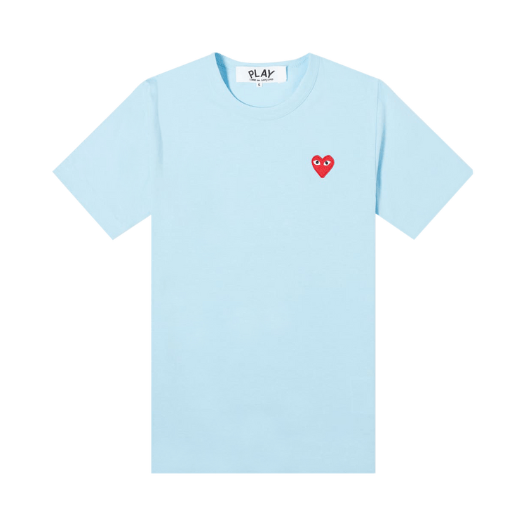Short-Sleeve T-Shirt With Small Red Heart "Blue"