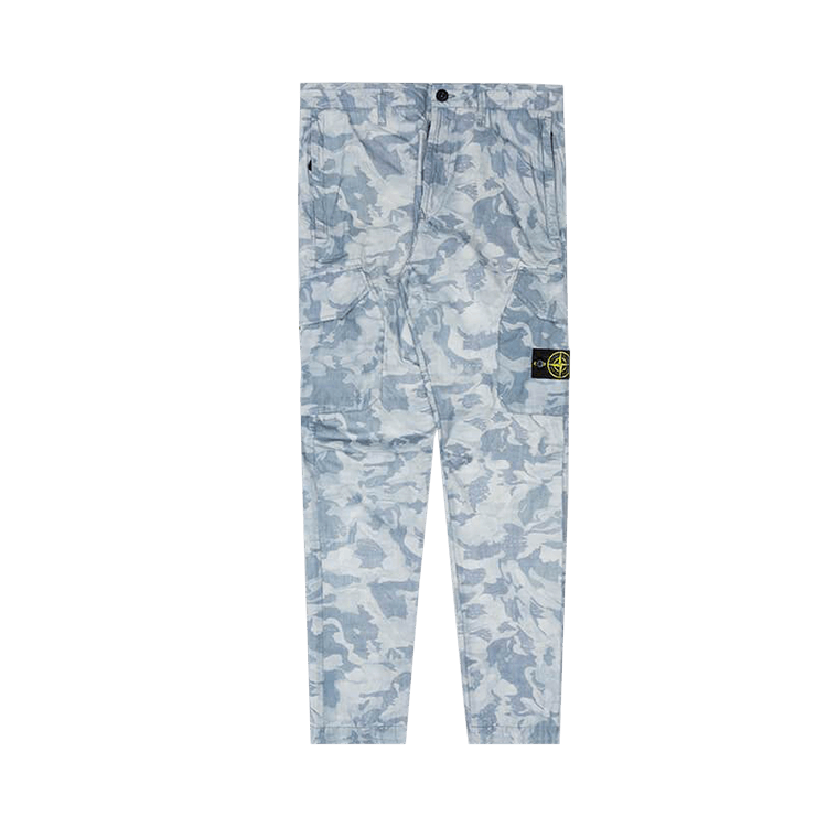 Stone Island Big Loom Camo Cargo Pants "Sky Blue"